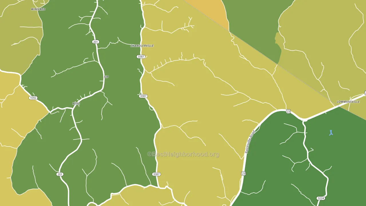 Stambaugh, KY block-group voter-turnout map