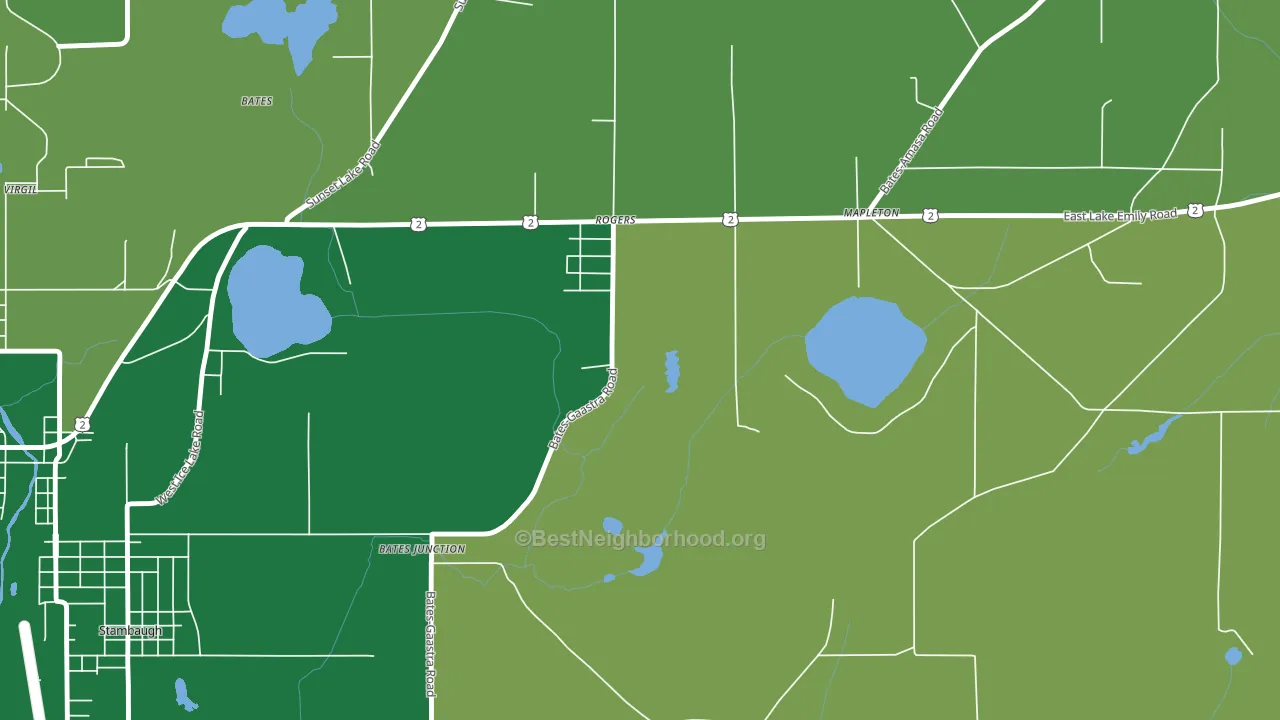 Stambaugh, MI block-group voter-turnout map