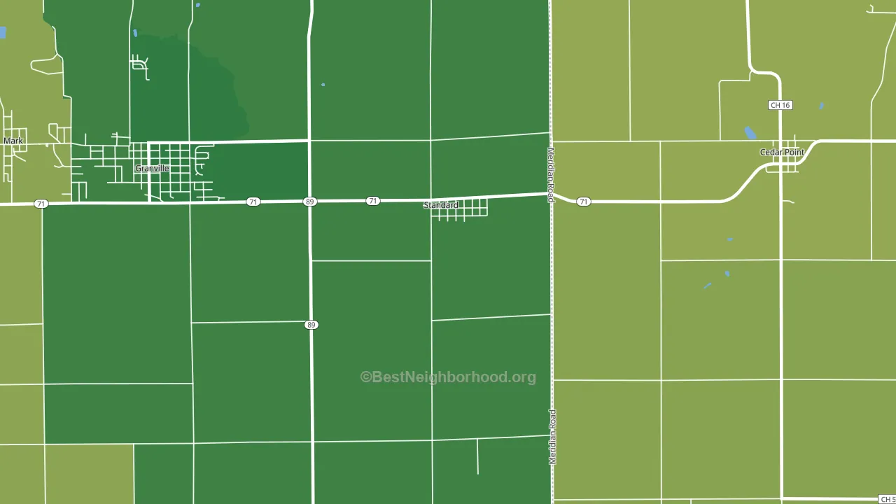 Standard, IL block-group voter-turnout map