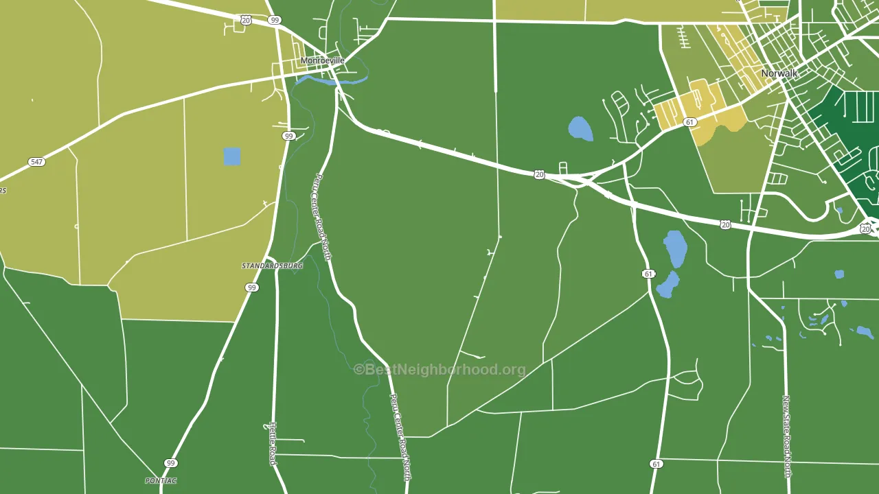 Standardsburg, OH block-group voter-turnout map