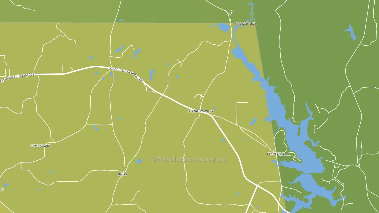 Standing Rock, AL block-group voter-turnout map