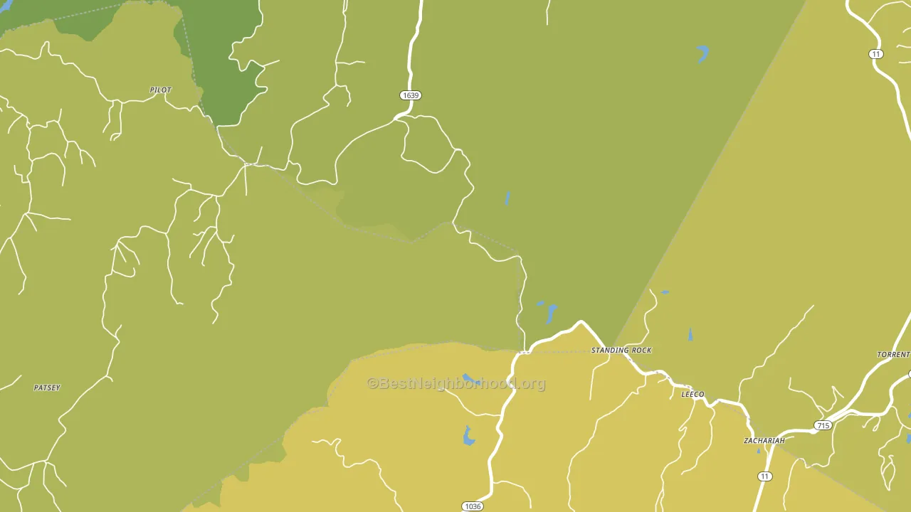 Standing Rock, KY block-group voter-turnout map