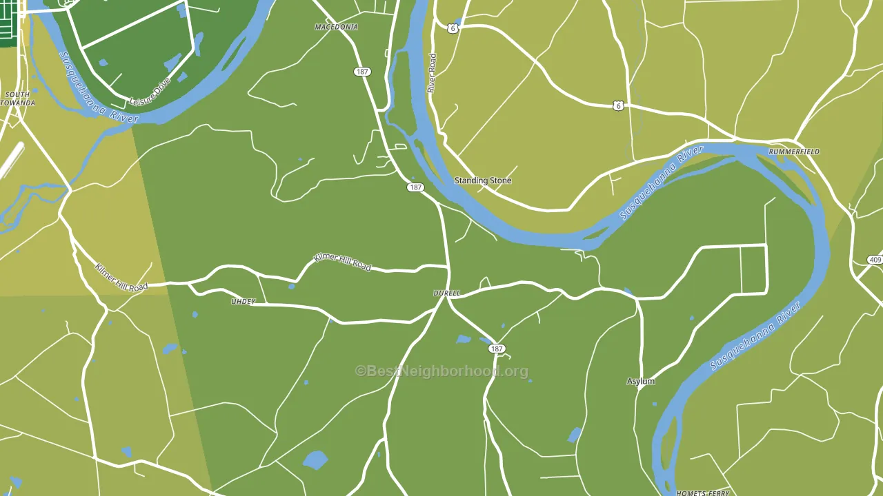 Standing Stone, PA block-group voter-turnout map