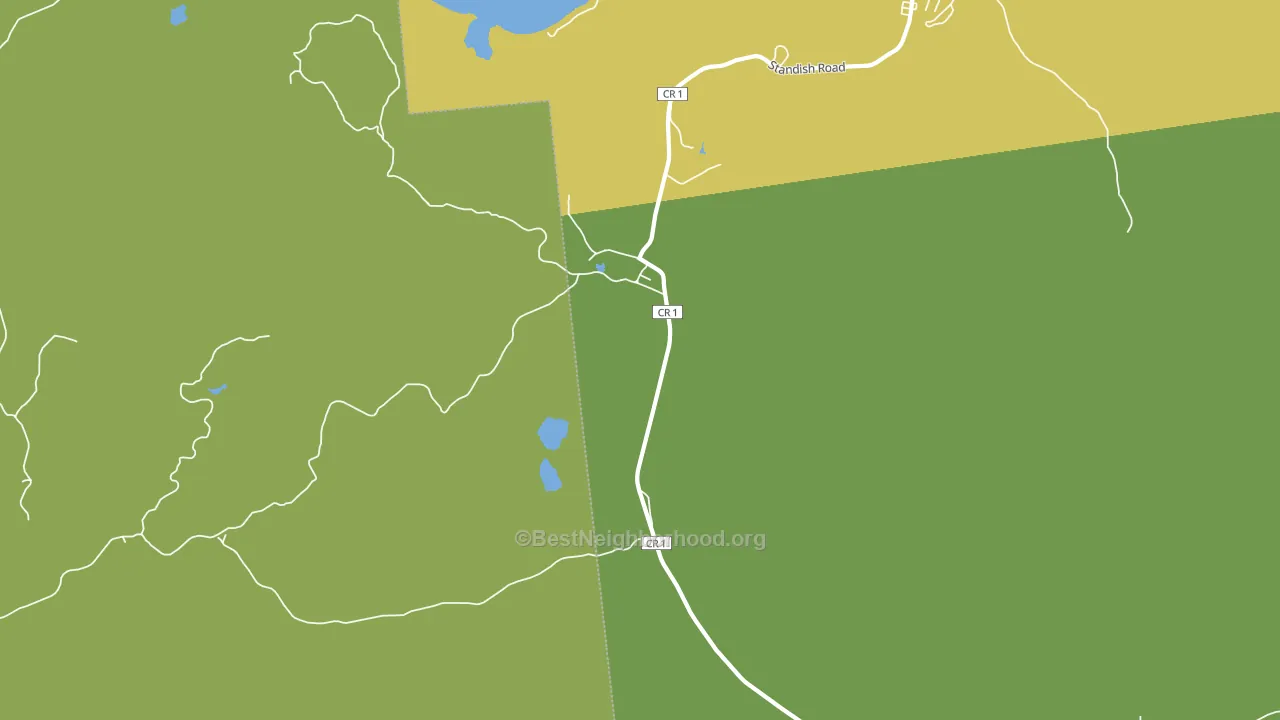 Standish, NY block-group voter-turnout map