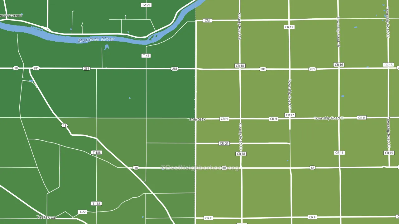 Standley, OH block-group voter-turnout map