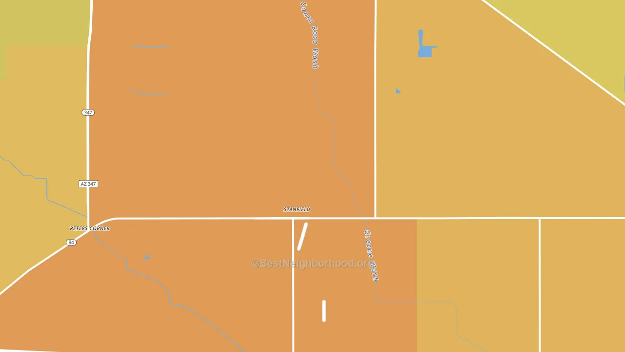 Stanfield, AZ block-group voter-turnout map