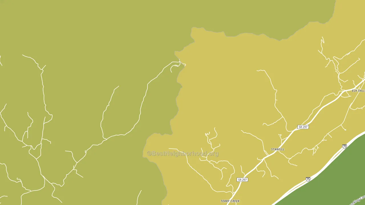 Stanfield, TN block-group voter-turnout map