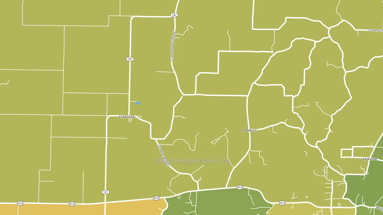 Stanford, AR block-group voter-turnout map