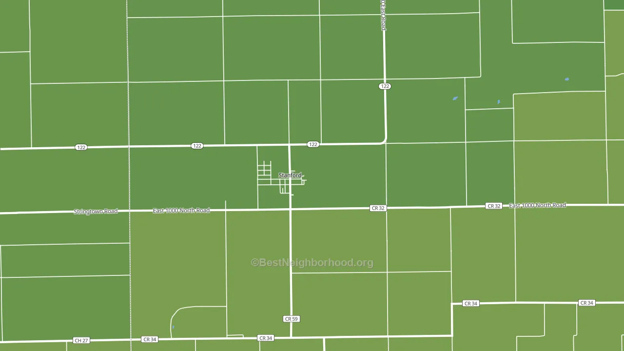 Stanford, IL block-group voter-turnout map