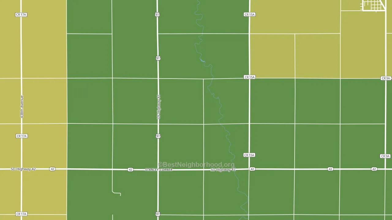 Stanley Corner, SD block-group voter-turnout map