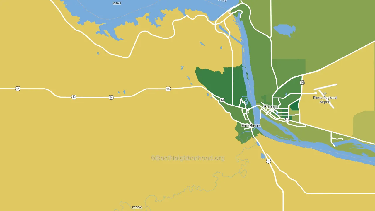 Stanley County, SD block-group voter-turnout map