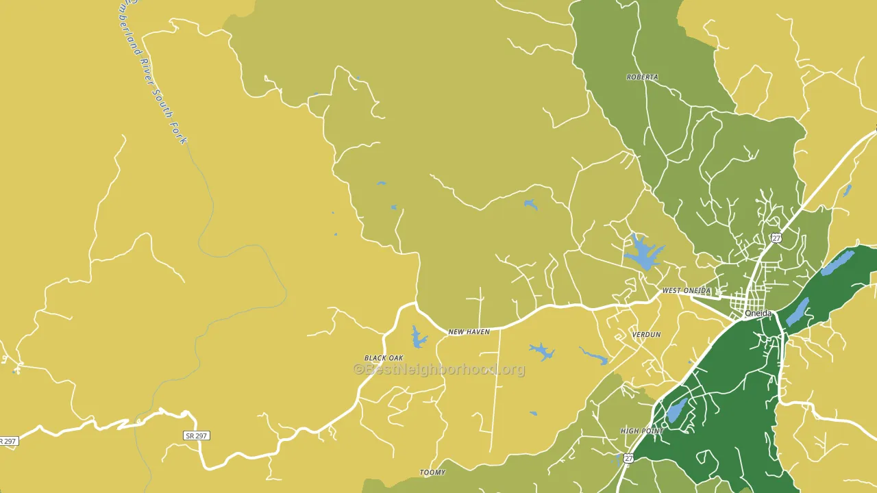Stanley Junction, TN block-group voter-turnout map
