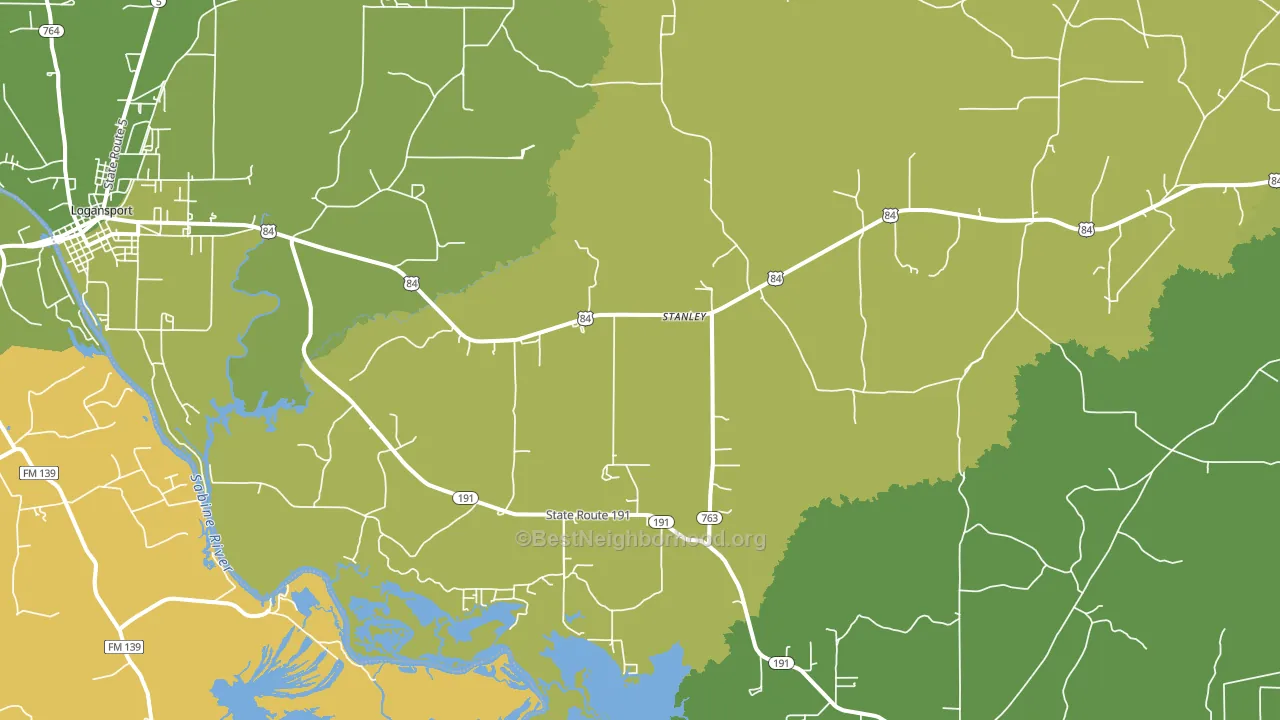 Stanley, LA block-group voter-turnout map