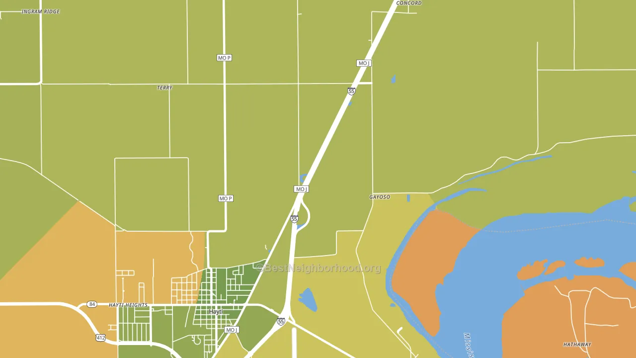 Stanley, MO block-group voter-turnout map