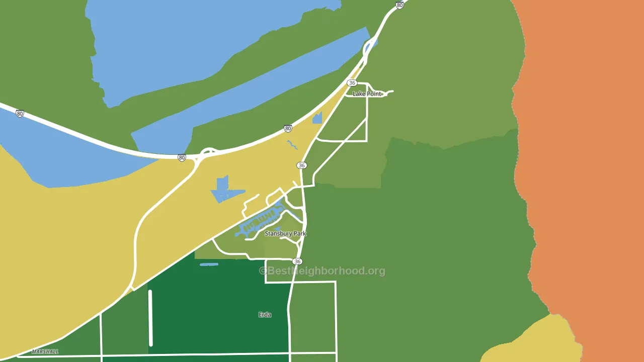 Stansbury Park, UT block-group voter-turnout map