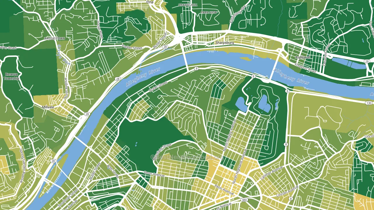 Stanton Heights, Pittsburgh, PA block-group voter-turnout map