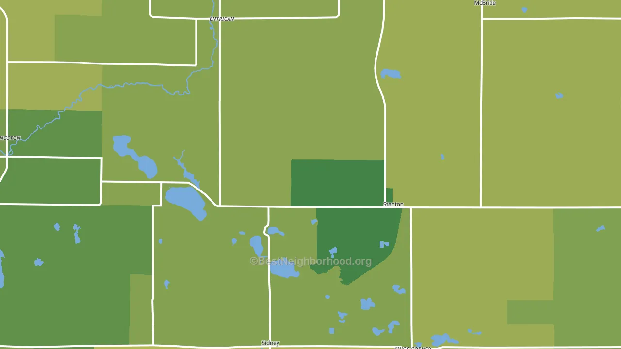 Stanton, MI block-group voter-turnout map