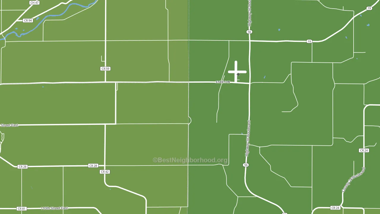 Stanton, MN block-group voter-turnout map