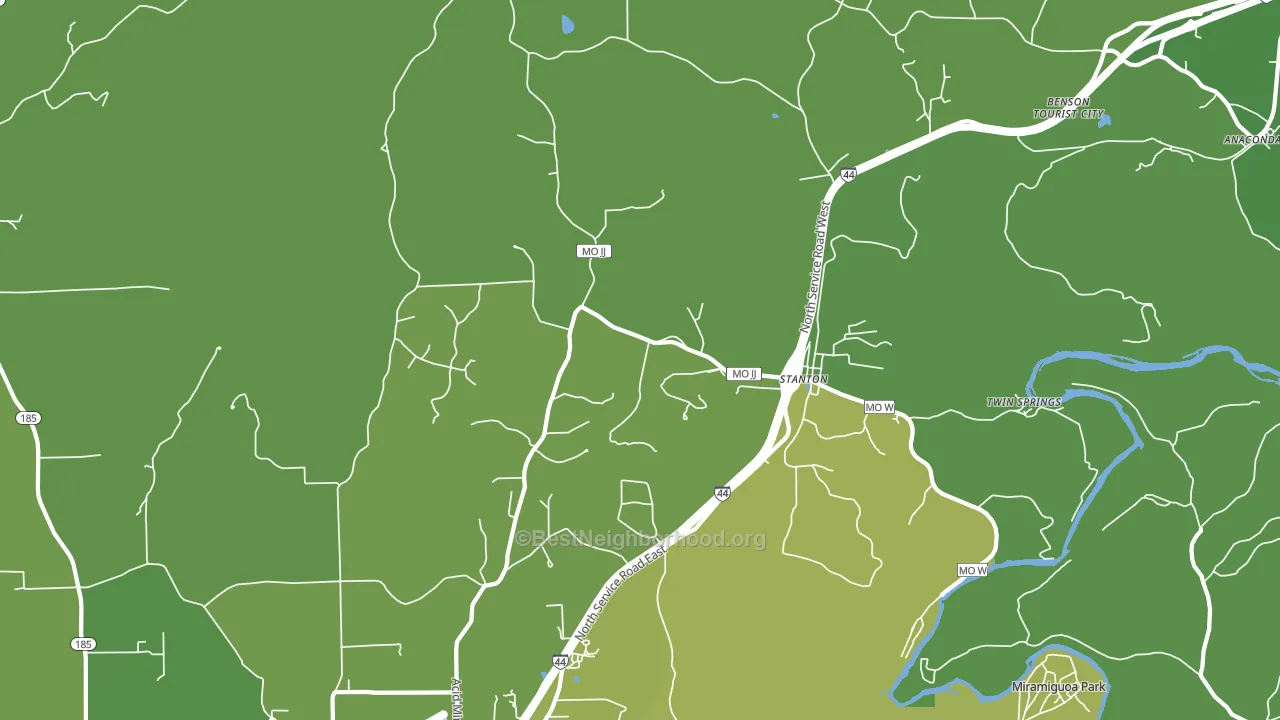 Stanton, MO block-group voter-turnout map