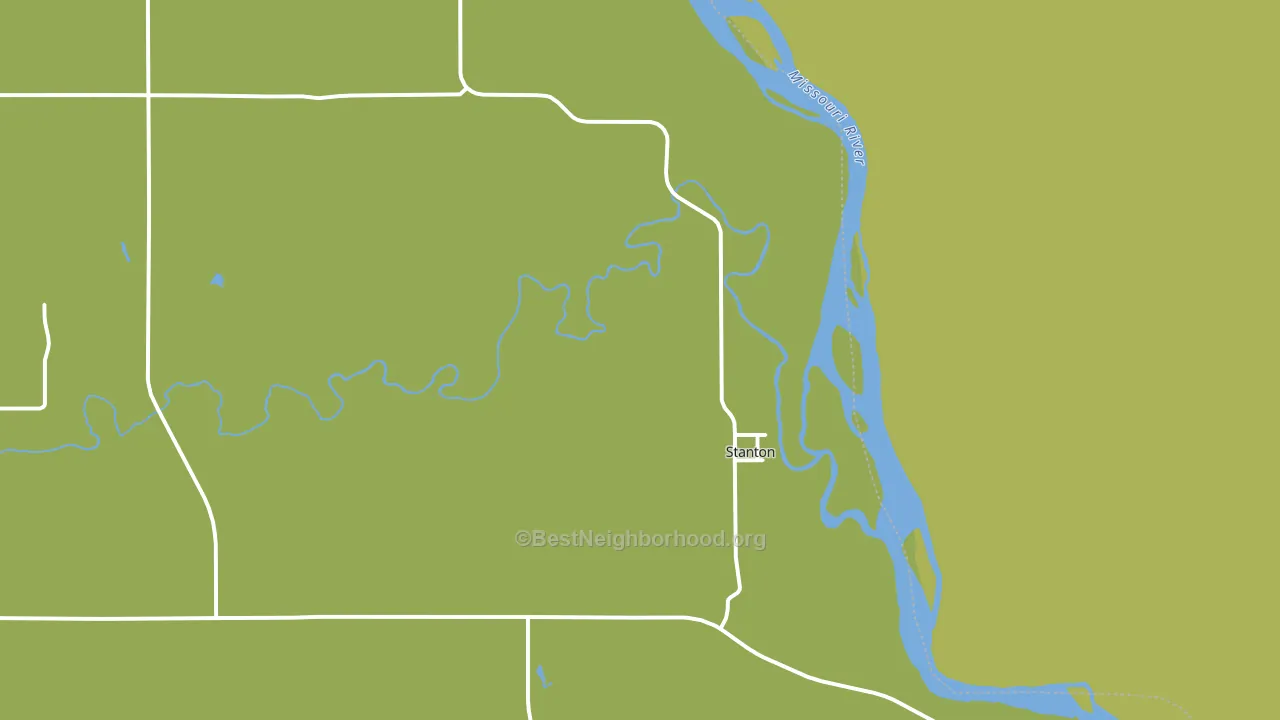 Stanton, ND block-group voter-turnout map