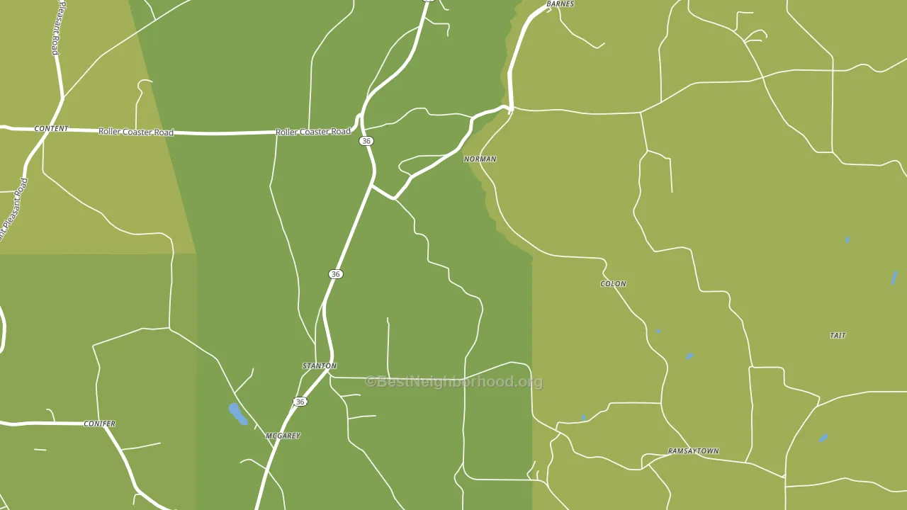 Stanton, PA block-group voter-turnout map