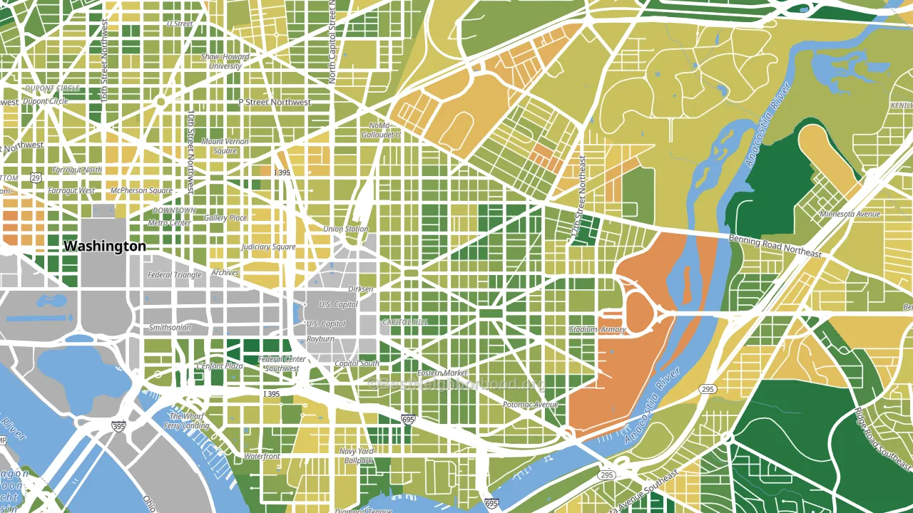 Stanton Park, Washington, DC block-group voter-turnout map