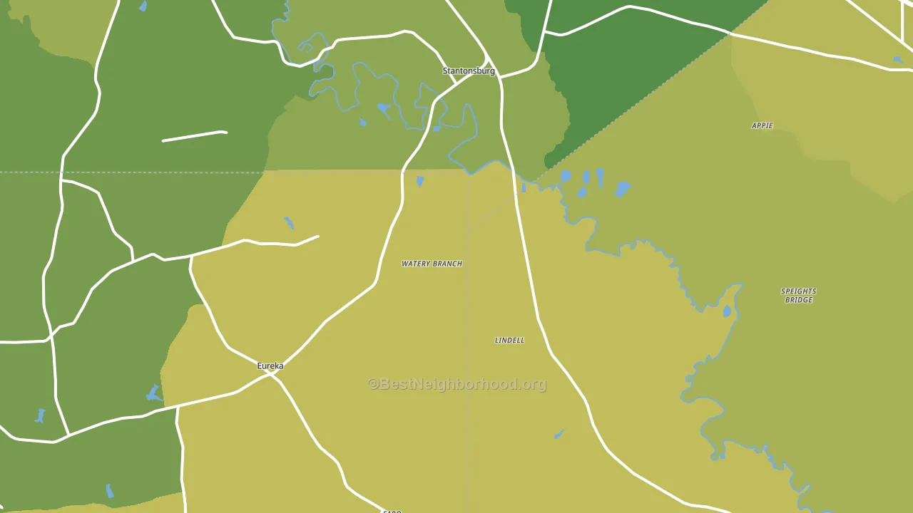 Stantonsburg, NC block-group voter-turnout map