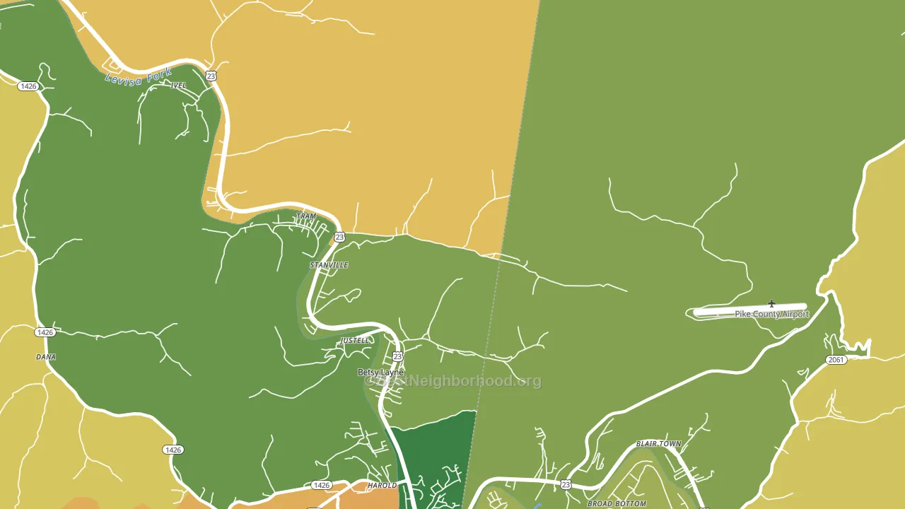 Stanville, KY block-group voter-turnout map
