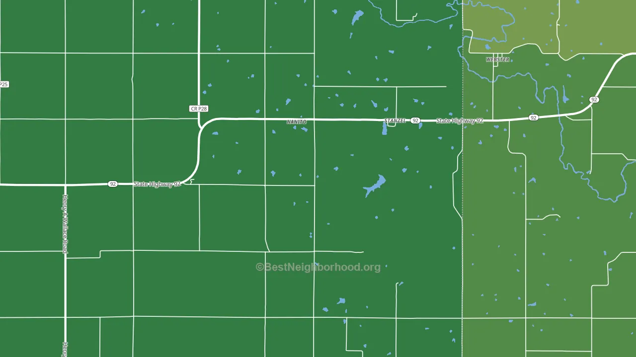 Stanzel, IA block-group voter-turnout map