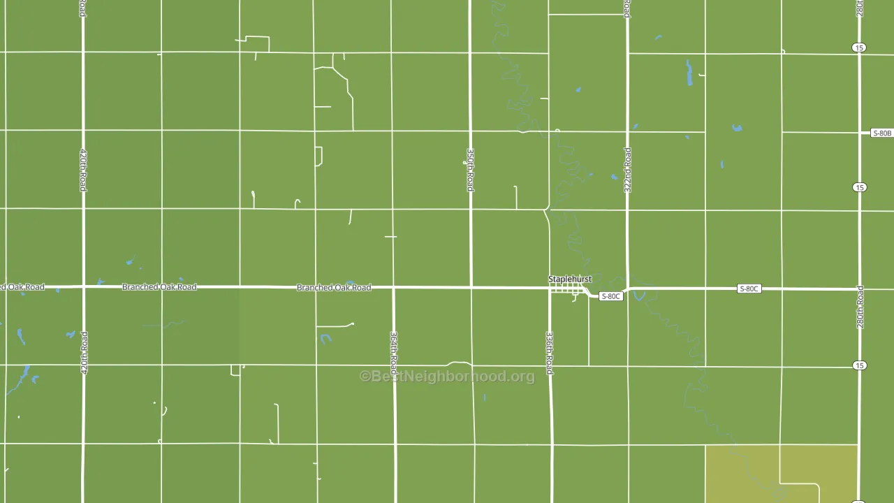 Staplehurst, NE block-group voter-turnout map