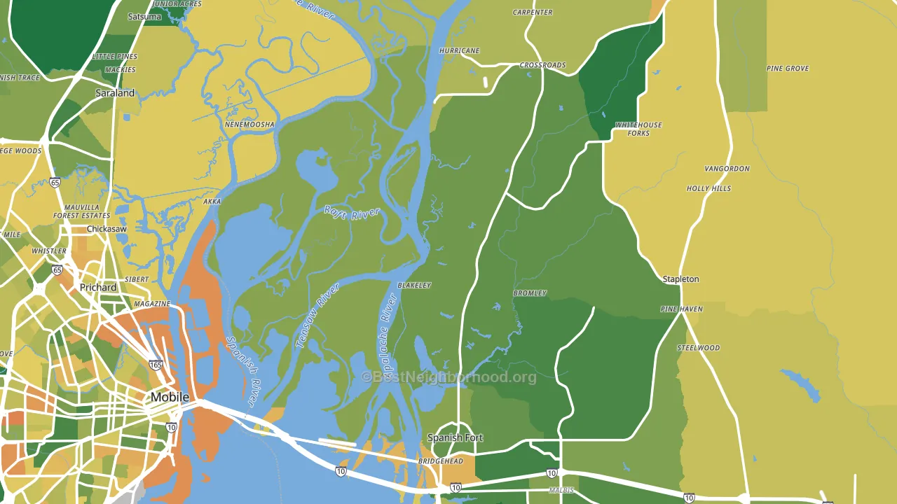 Stapleton, AL block-group voter-turnout map