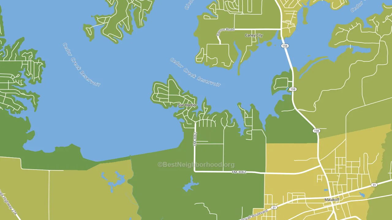 Star Harbor, TX block-group voter-turnout map