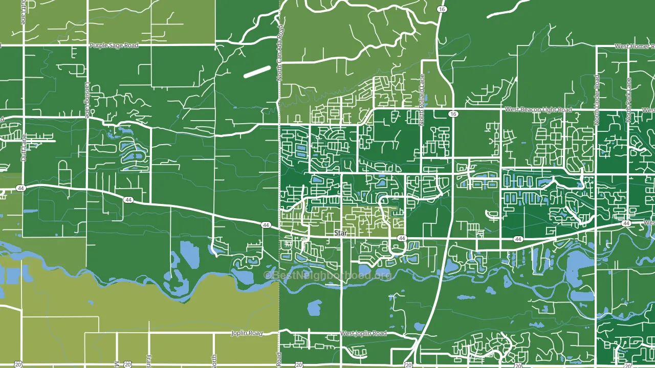Star, ID block-group voter-turnout map