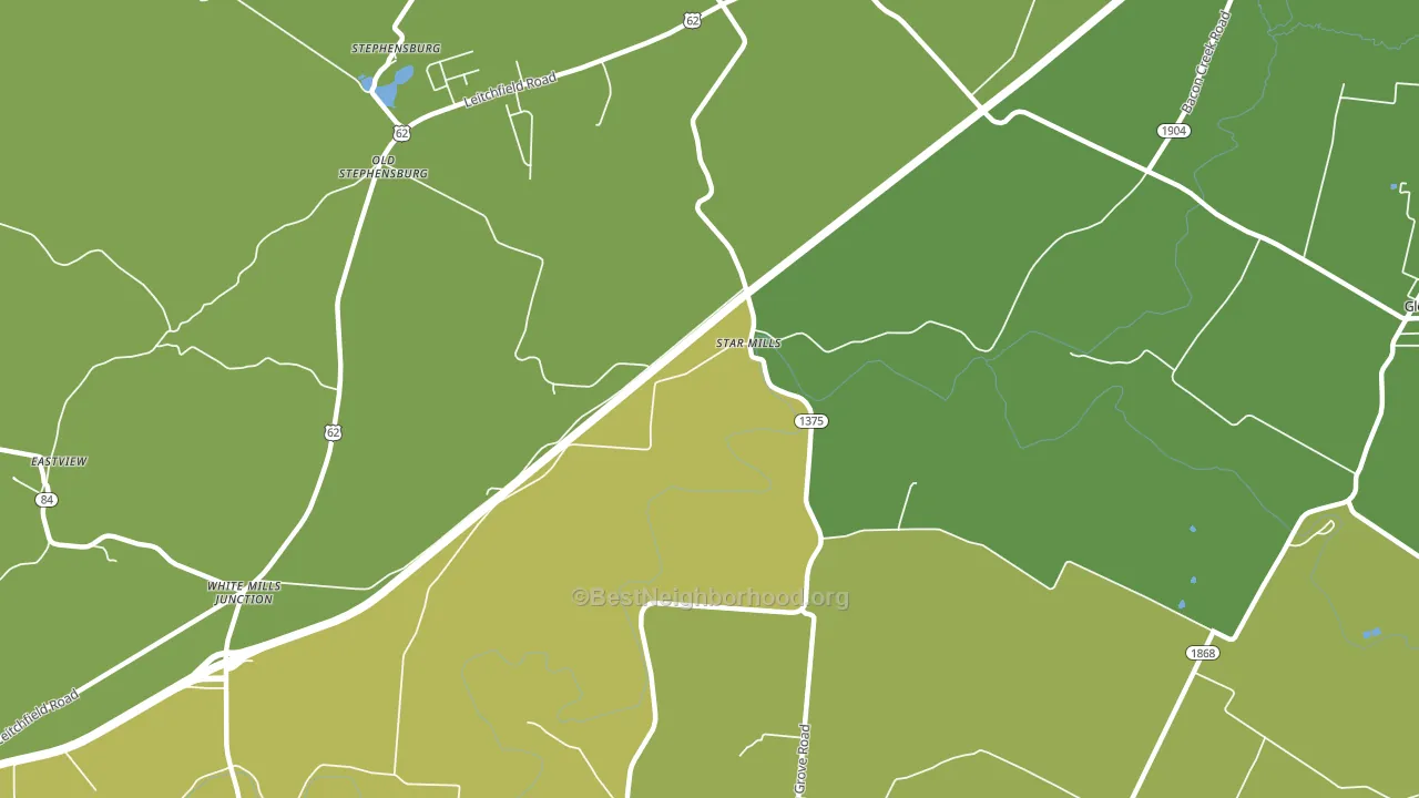 Star Mills, KY block-group voter-turnout map