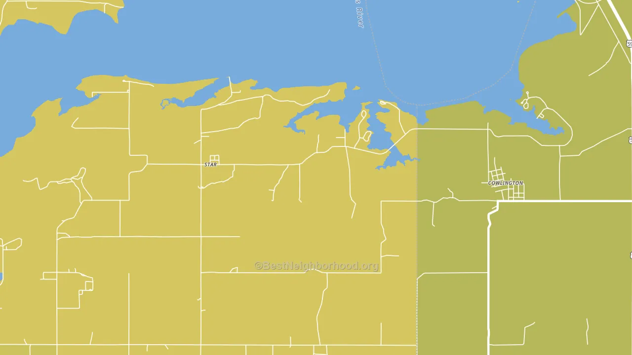 Star, OK block-group voter-turnout map