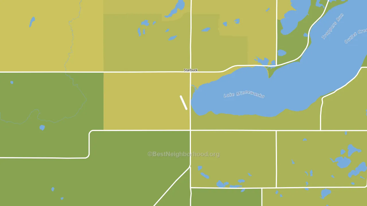 Starbuck, MN block-group voter-turnout map