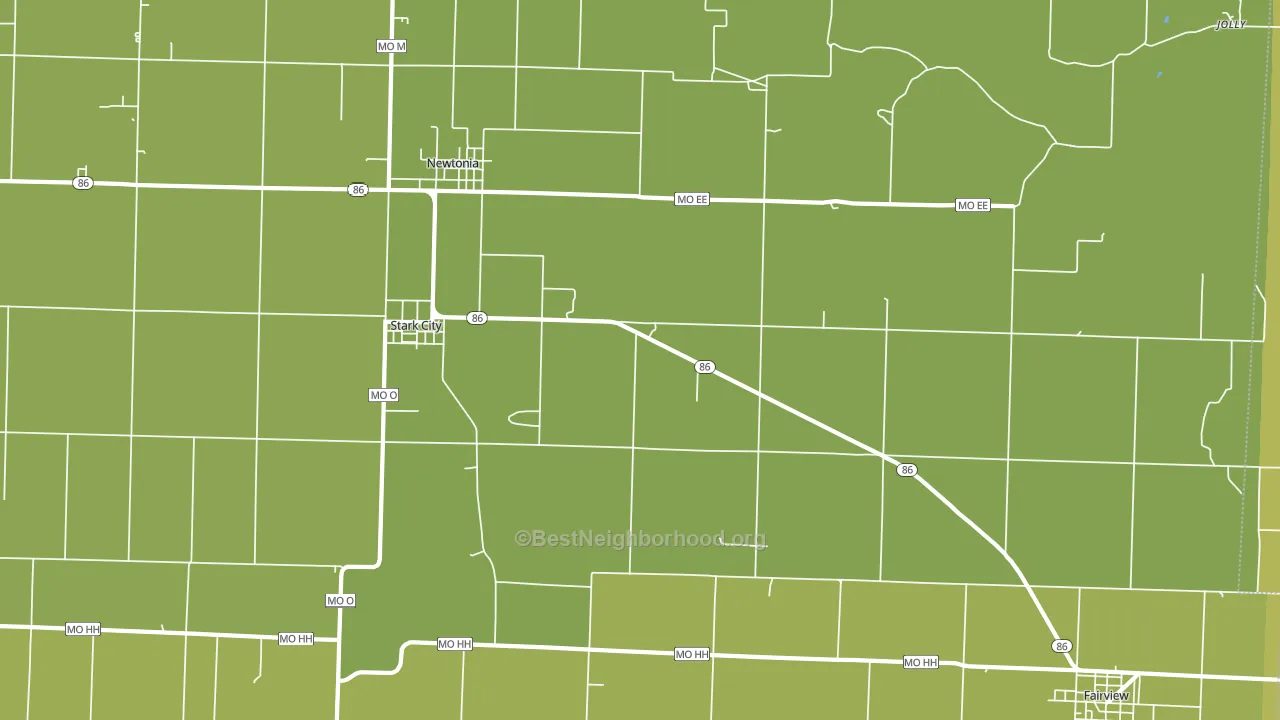 Stark City, MO block-group voter-turnout map
