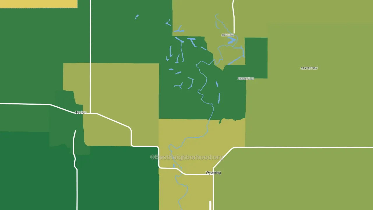 Stark County, IL block-group voter-turnout map