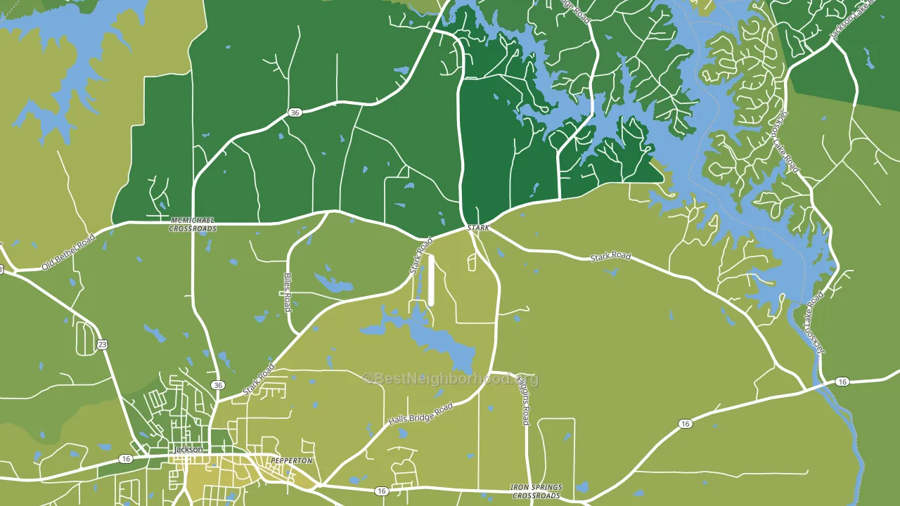 Stark, GA block-group voter-turnout map