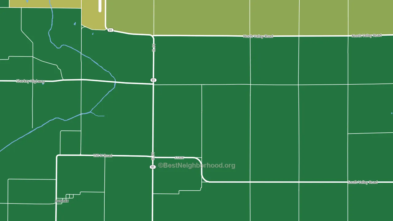 Stark, IL block-group voter-turnout map