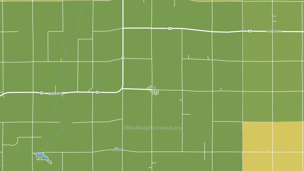 Stark, KS block-group voter-turnout map