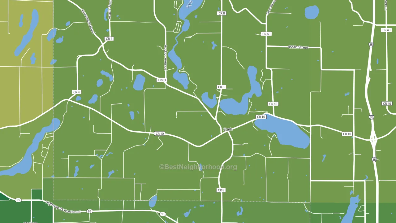 Stark, MN block-group voter-turnout map