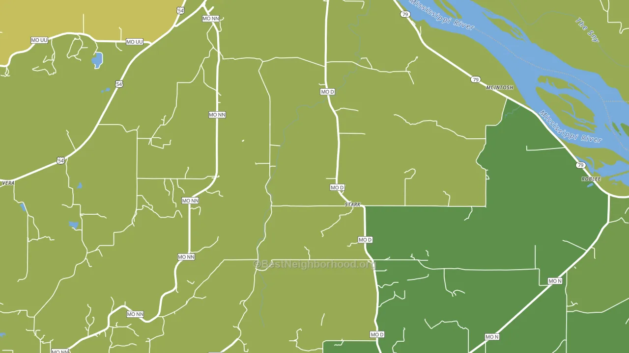 Stark, MO block-group voter-turnout map
