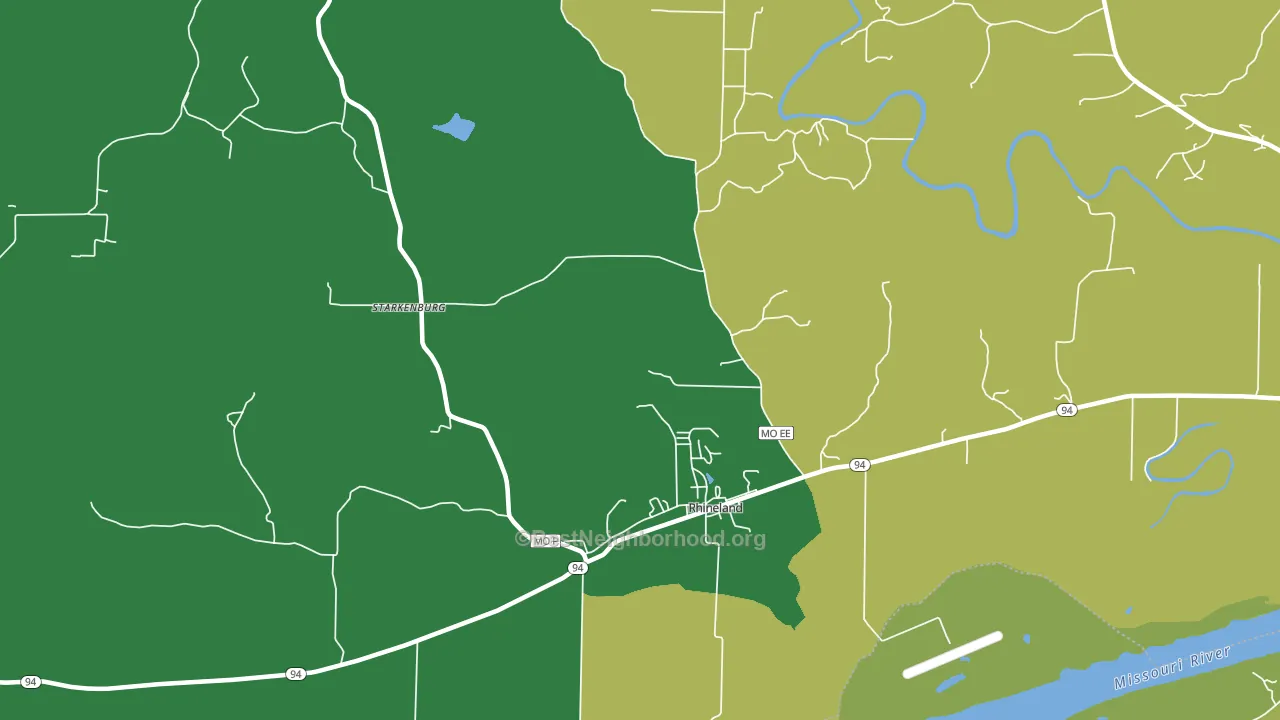Starkenburg, MO block-group voter-turnout map