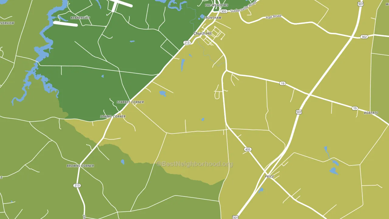Starkey Corner, MD block-group voter-turnout map