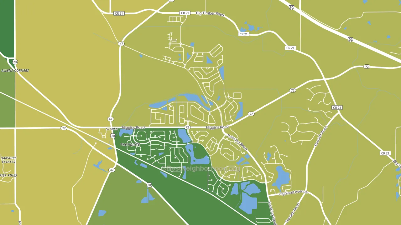 Starks, IL block-group voter-turnout map