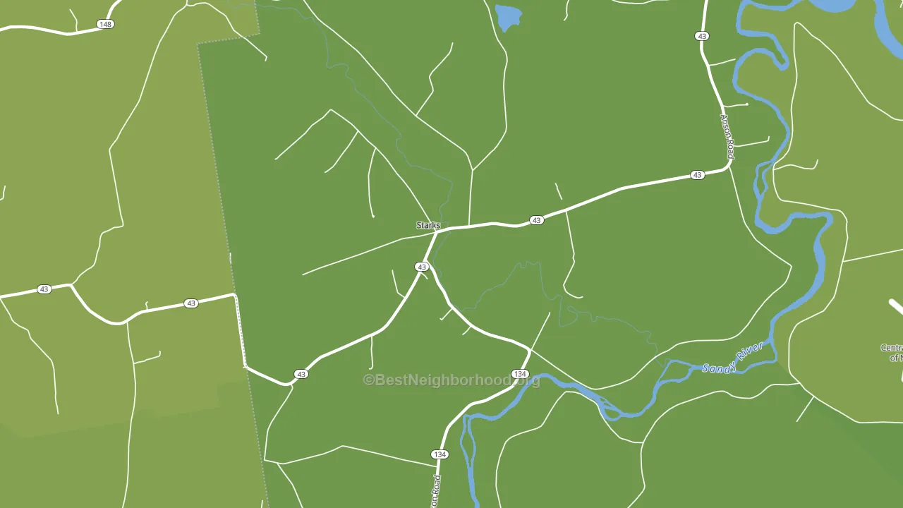 Starks, ME block-group voter-turnout map
