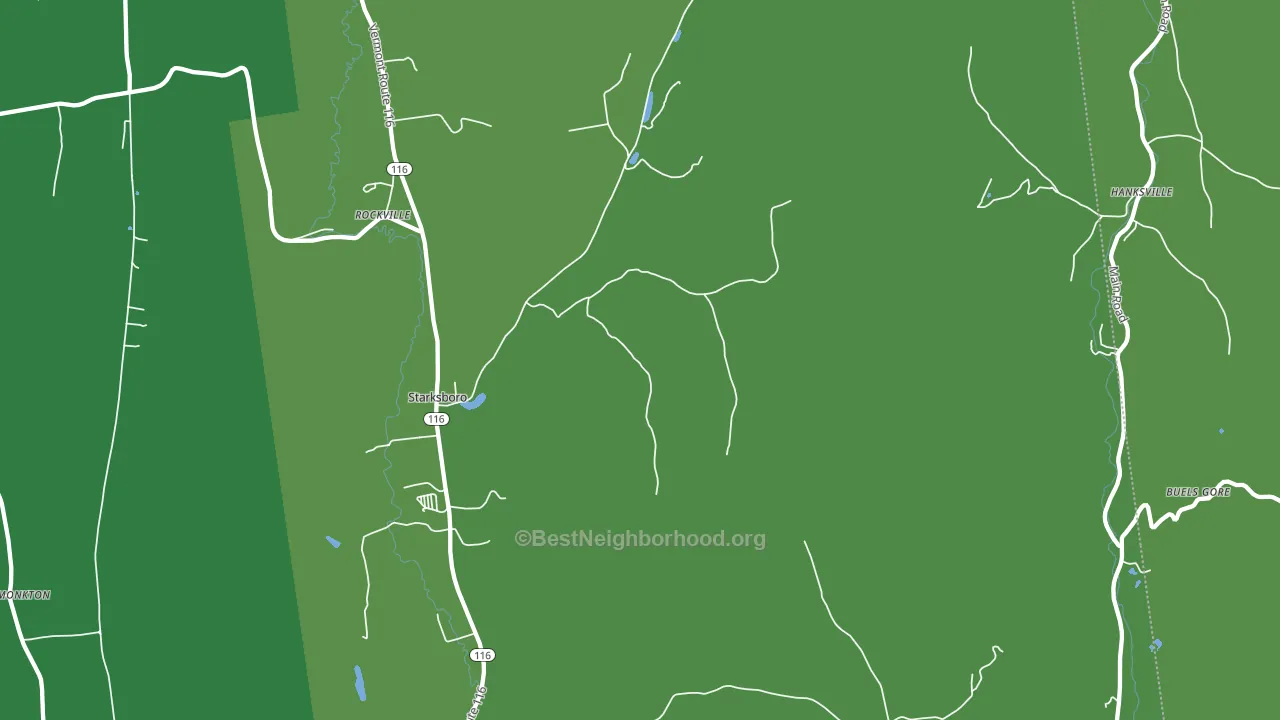 Starksboro, VT block-group voter-turnout map