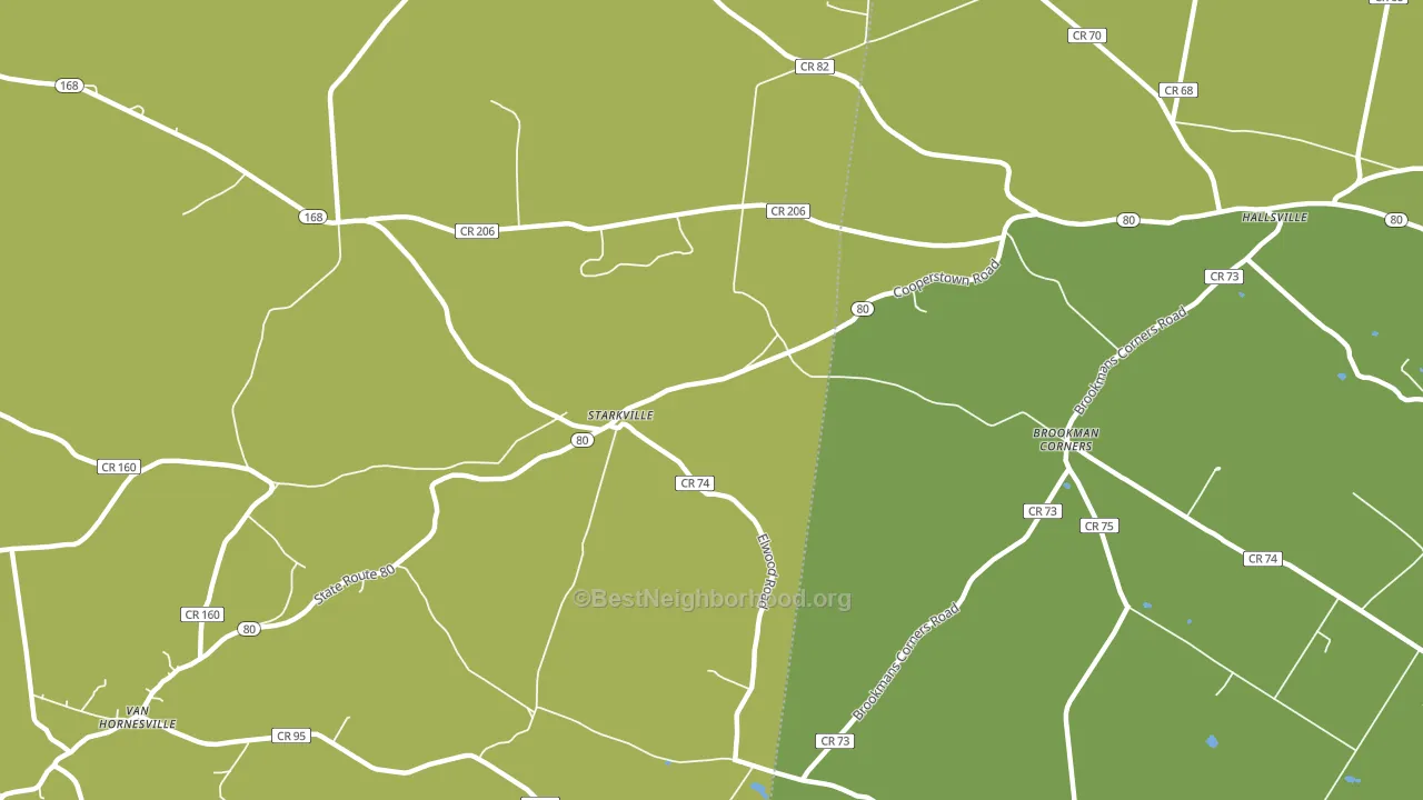 Starkville, NY block-group voter-turnout map