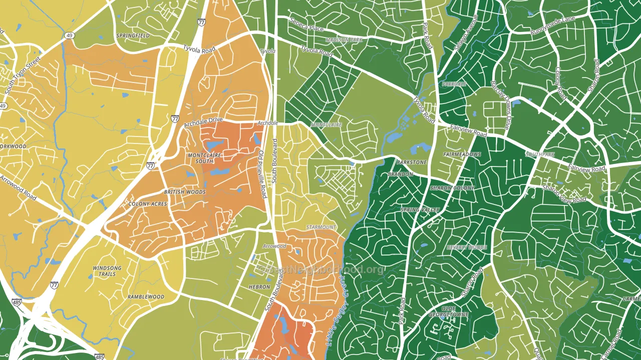 Starmount, Charlotte, NC block-group voter-turnout map